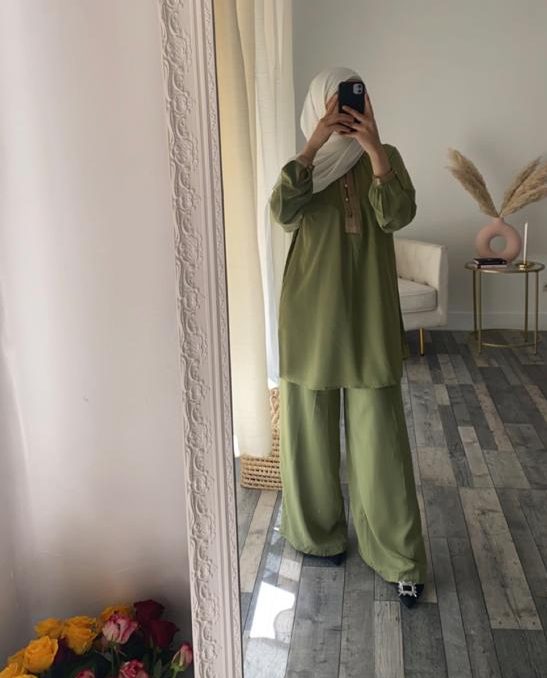 Ensemble Nihel Vert Pistache