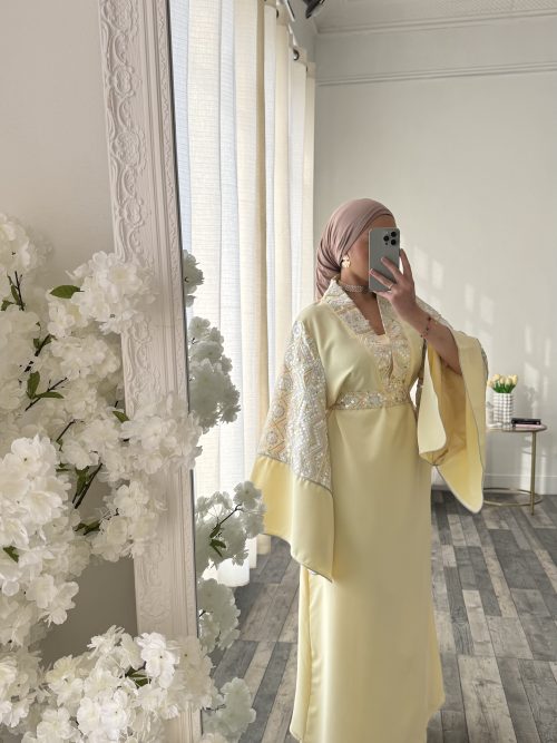 ABAYA KUWAITI JAUNE